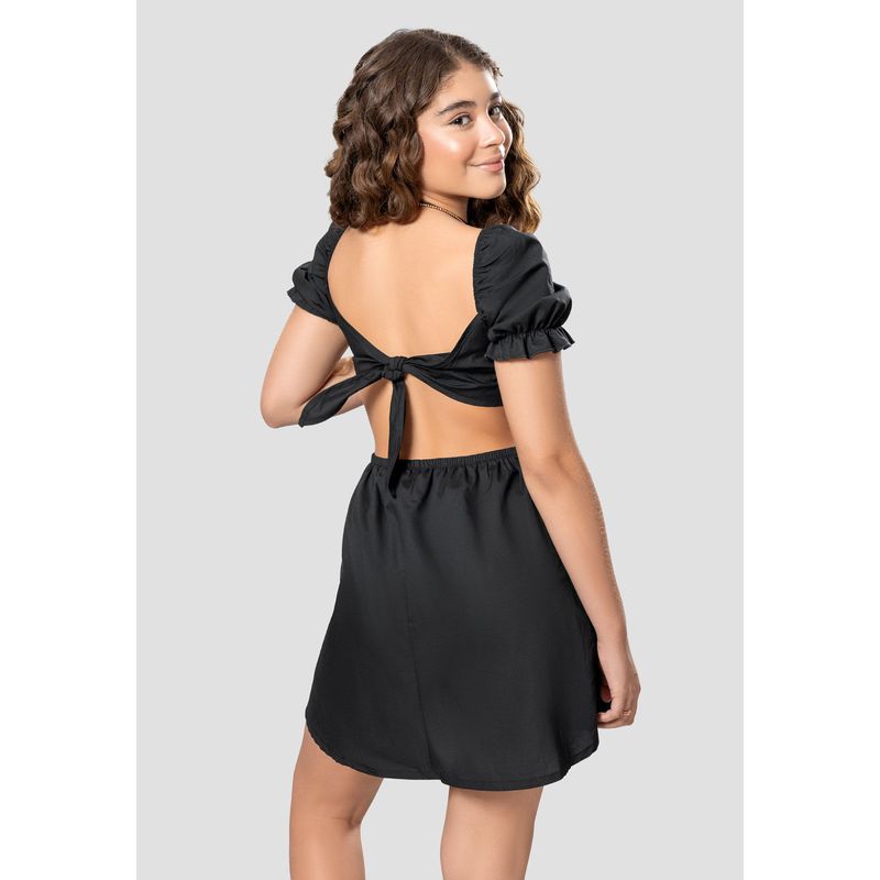 Vestido Infantil Femenino Negro Mp 105341