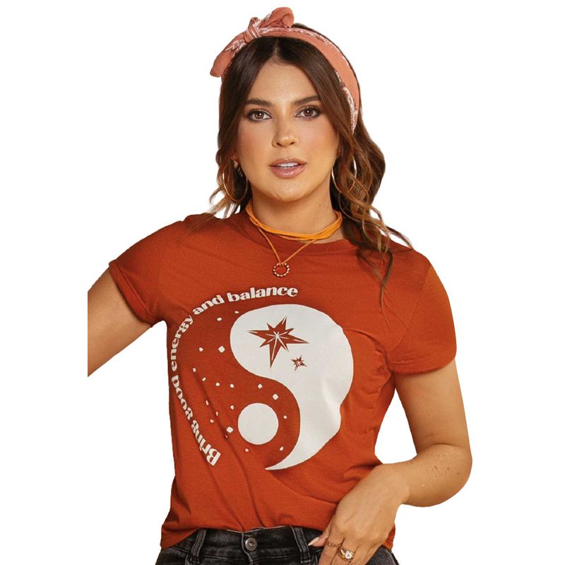 Camiseta Mujer Naranja Atypical 89129