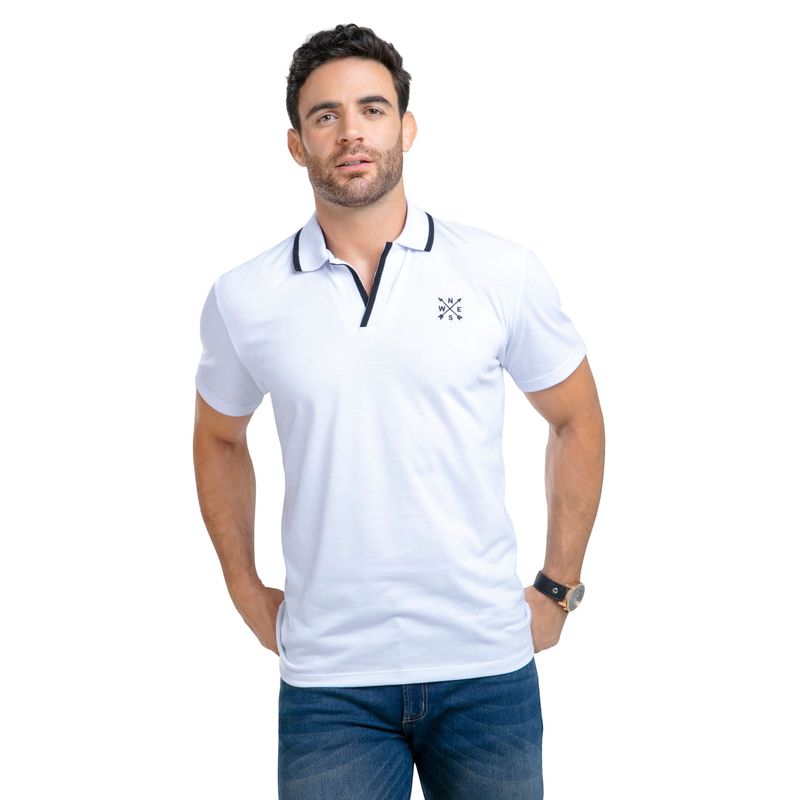 Polo Hombre Blanco Mp 87630