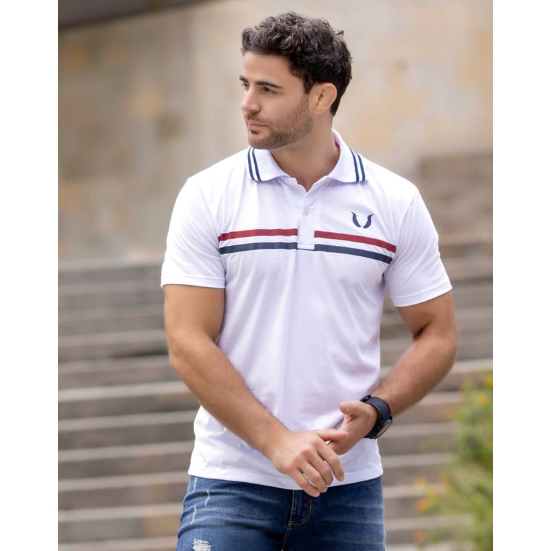 Camiseta Polo Hombre Blanco Mp 90923