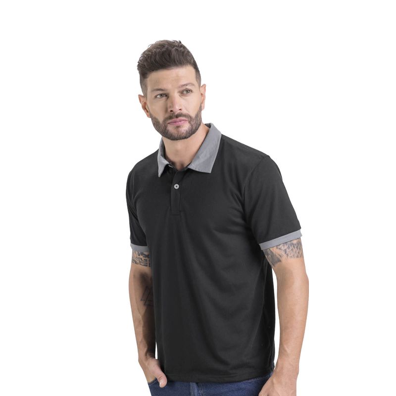 Polo Masculino Negro Mp 3354