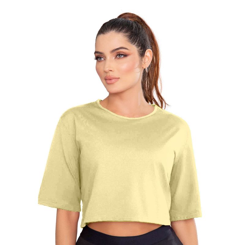 Camiseta Mujer Amarillo Pastel Mp 89861