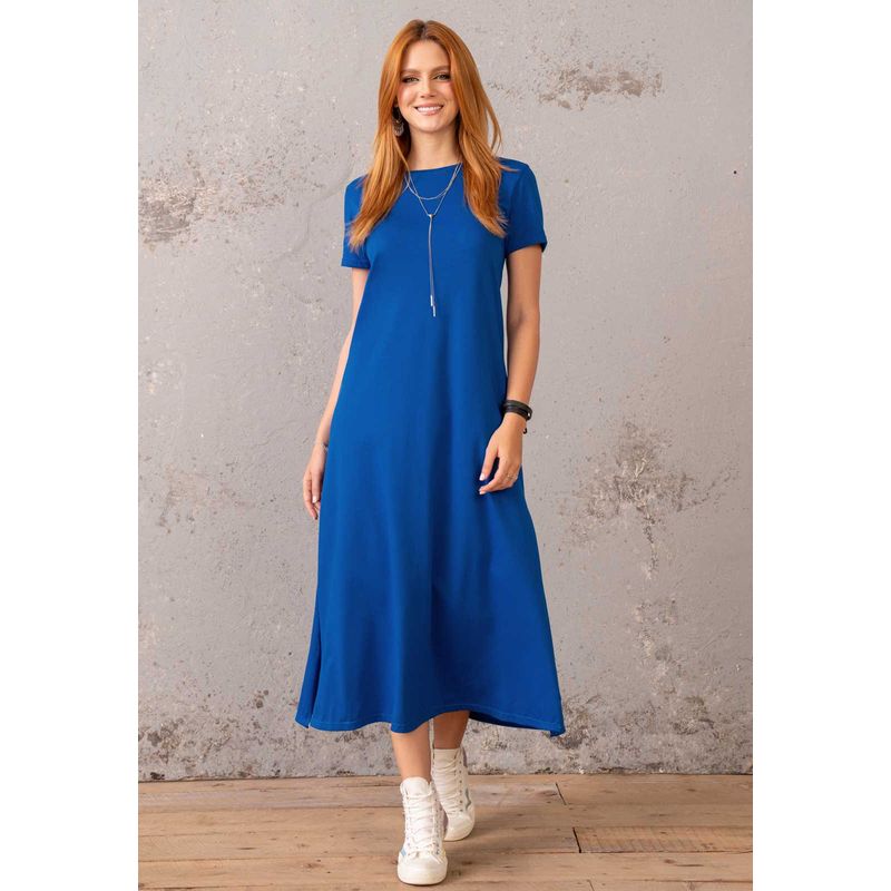 Vestido Largo Mujer Azul Rey Rutta 5616