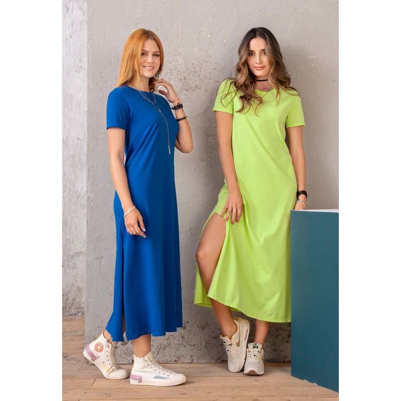 Vestido Largo Mujer Azul Rey Rutta 5616