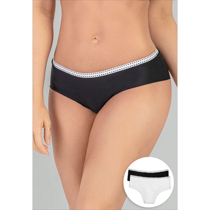 Cachetero Paq X2 Mujer Negro/Blanco FI 16965