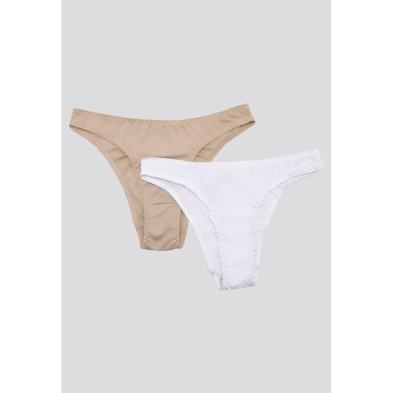 Panty Paq X2 Mujer Blanco/Piel FI 96635