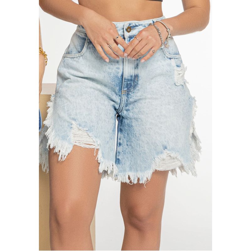 Bermuda Short Mujer Azul Atypical 2932