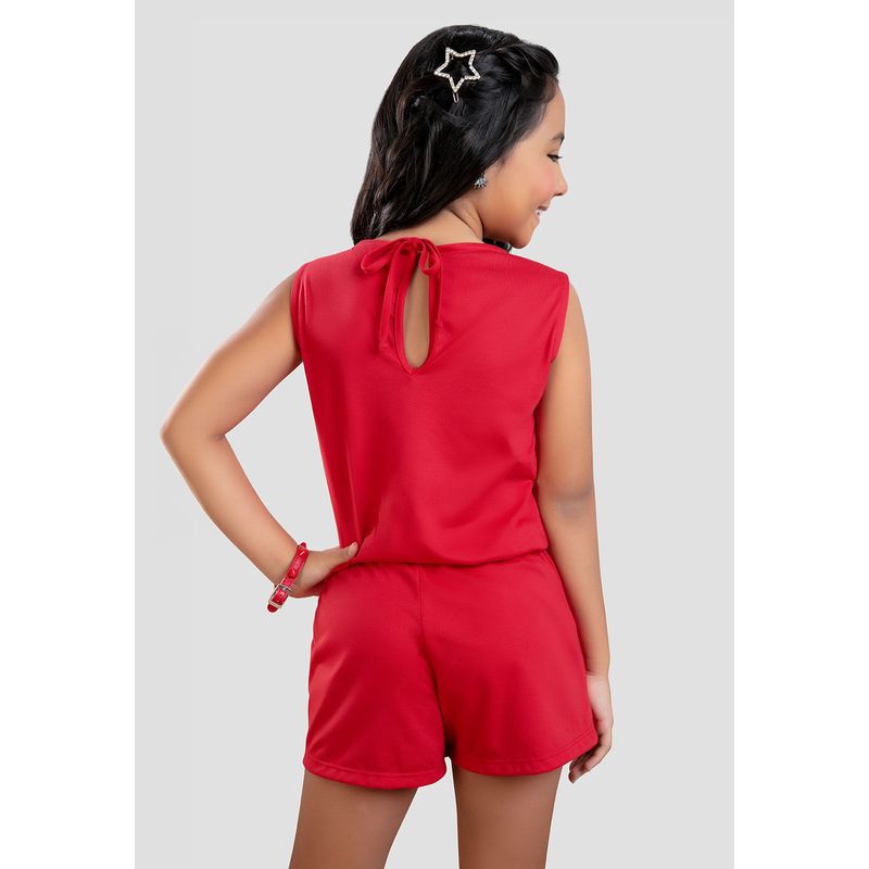 Enterizo Corto Infantil Bebés Rojo Rutta 34427