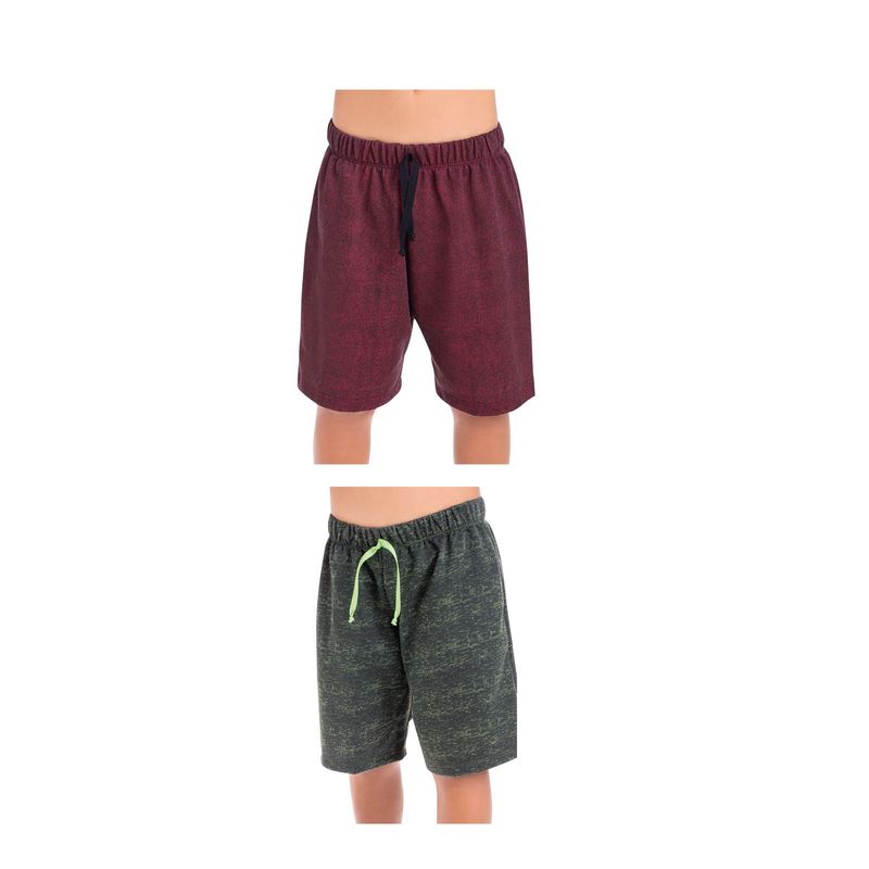 Bermuda Para Niño Verde/Vinotinto MP