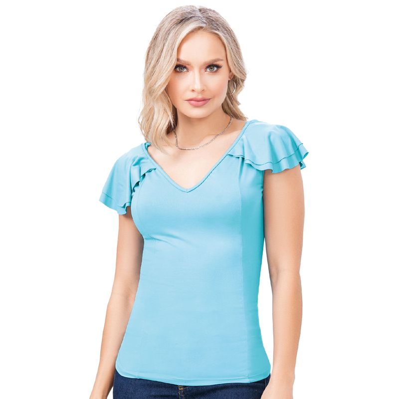 Camiseta Mujer Azul Mp 34463