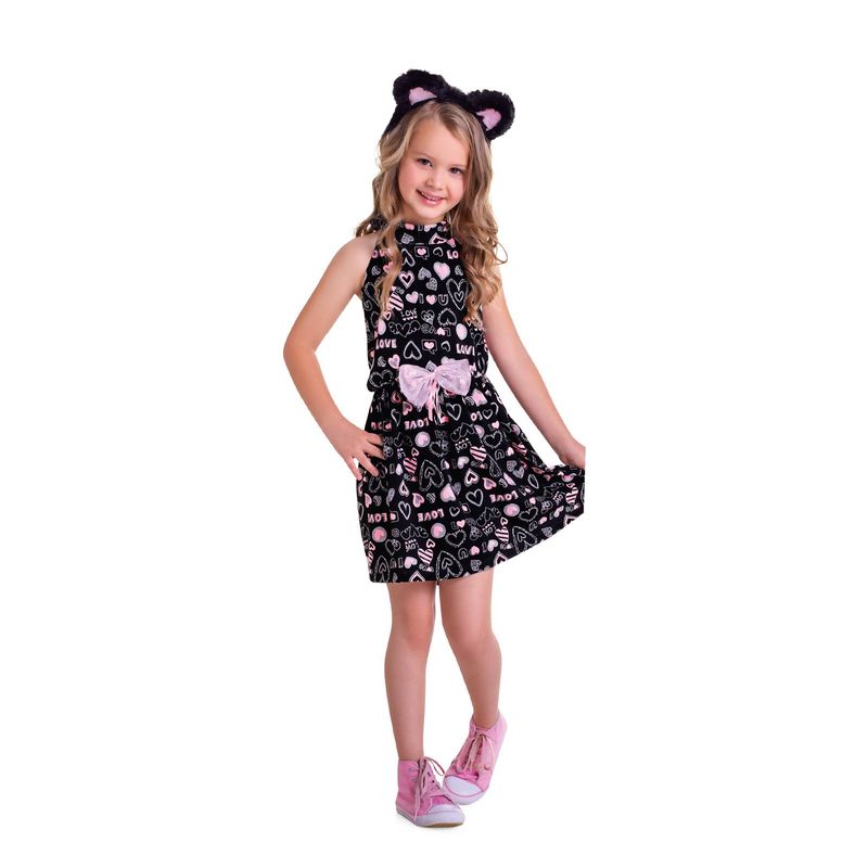 Vestido Negro-Rosado MP 68557