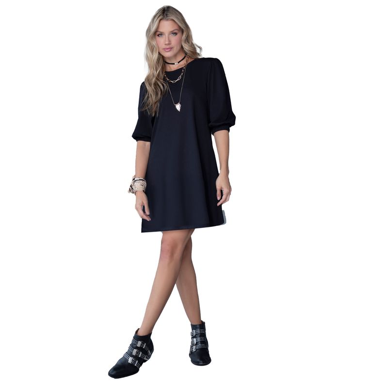 Vestido Corto Negro Rutta 86023