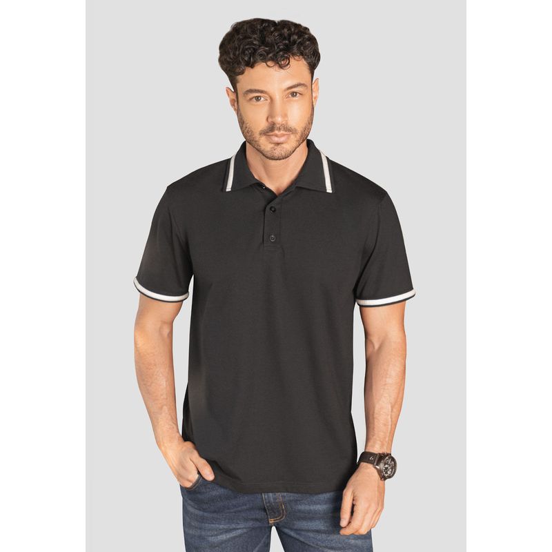 Polo Hombre Negro Rutta 89617
