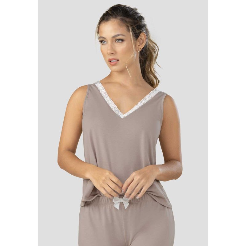 Camisilla Interior Mujer Gris FI 100349