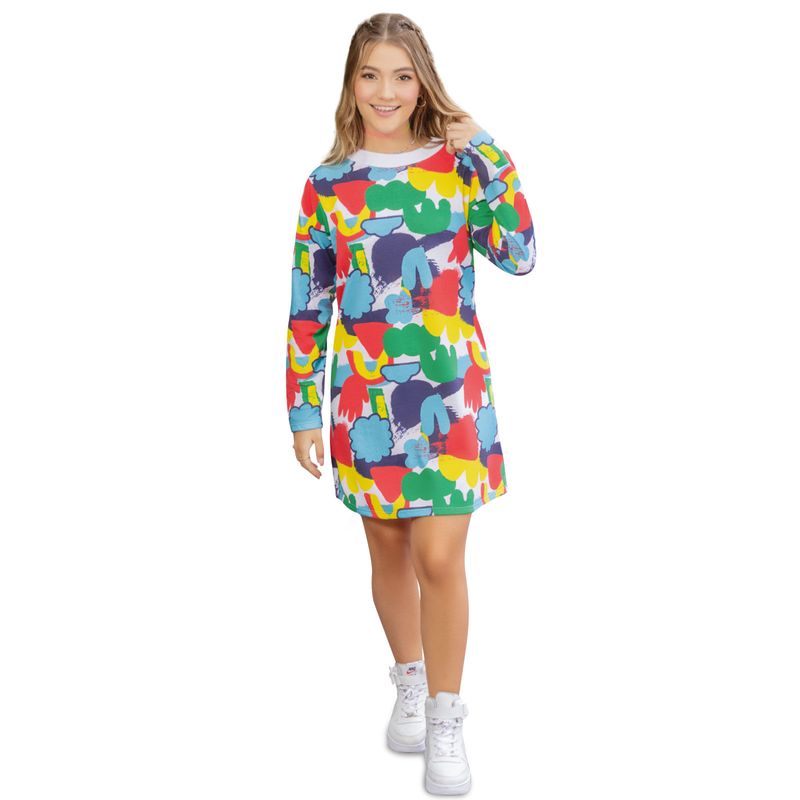 Vestido Corto Mujer Multicolor Atypical 5905