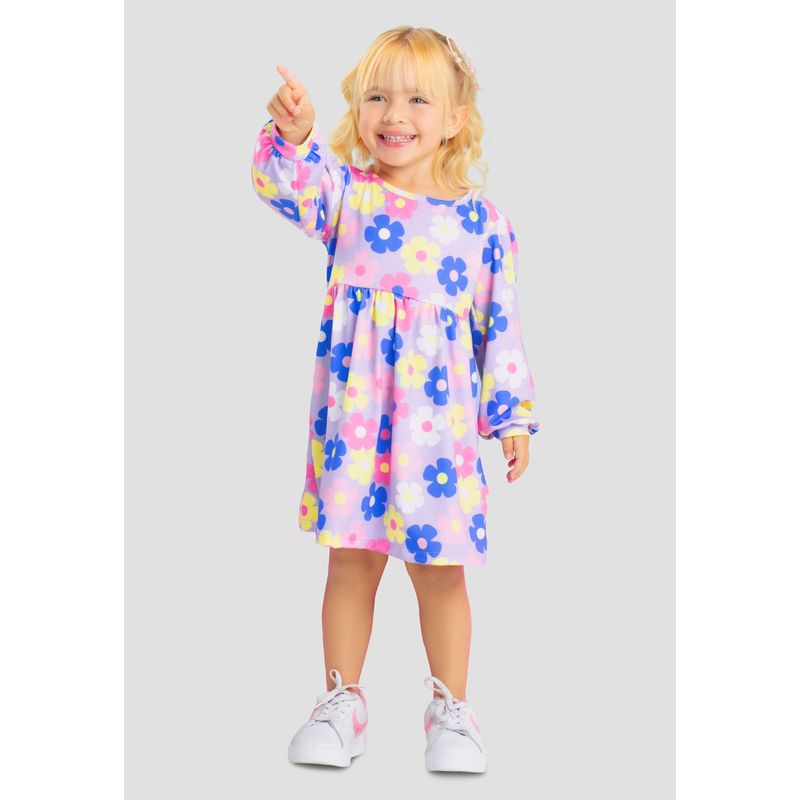 Vestido Infantil Femenino Multicolor Mp 102757