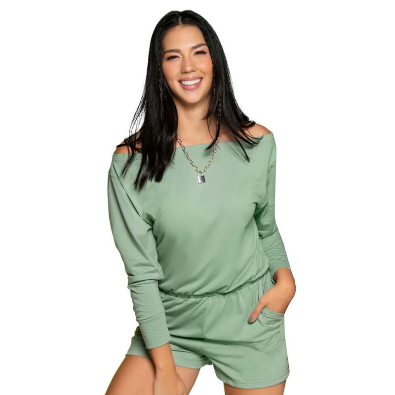 Enterizo Corto Mujer Verde Atypical 32804