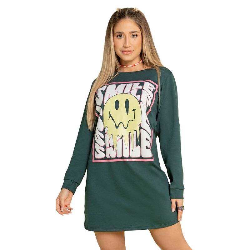 Vestido Corto Mujer Verde Atypical 6666