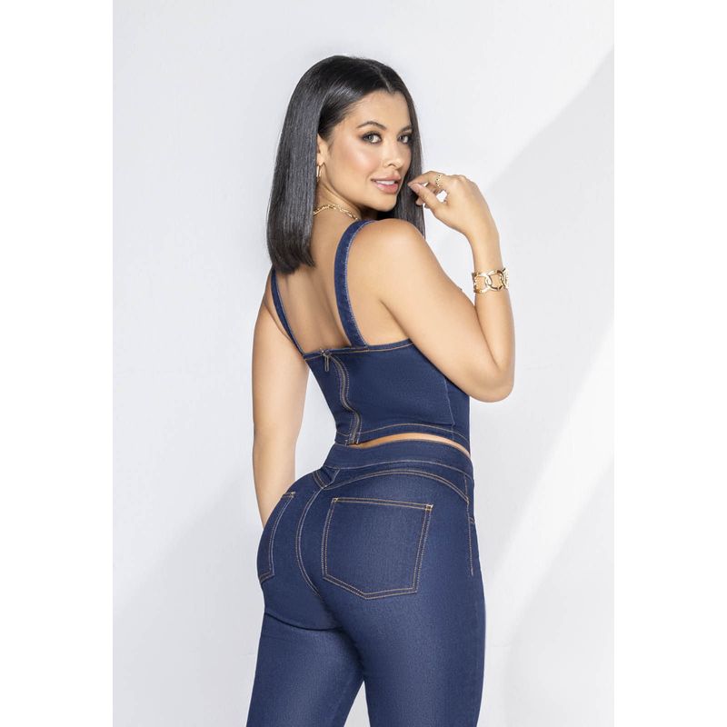 Crop Top Exterior Azul Oscuro Mp 3686