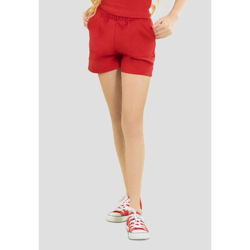 Short Infantil Femenino Rojo Mp 104121