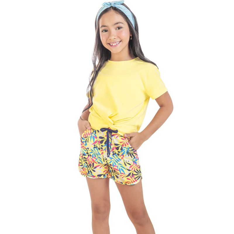 Short Infantil Femenino Multicolor Mp 4777