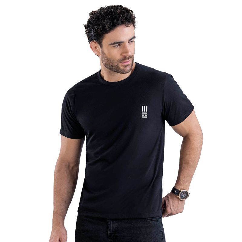 Camiseta Hombre Negro Mp 7766