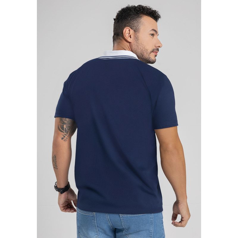 Polo Hombre Azul Navy Mp 7098