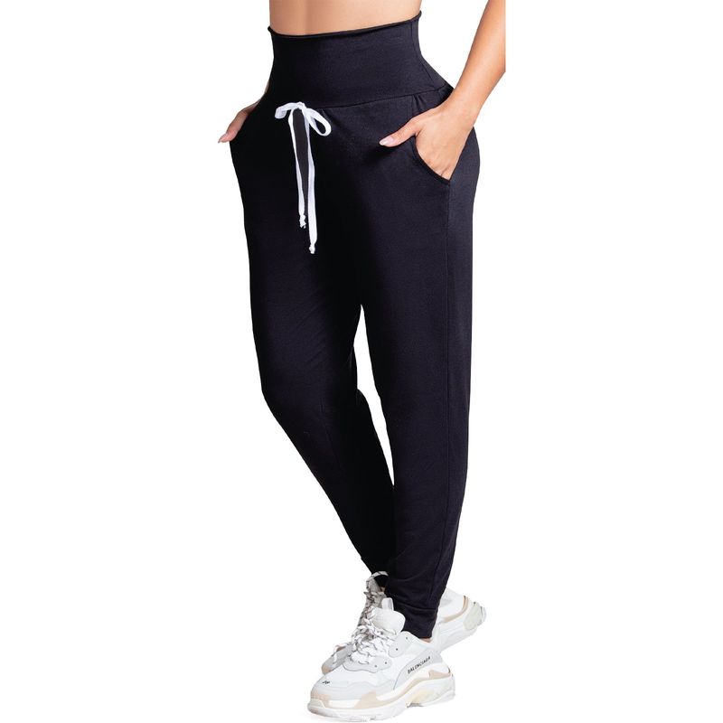 Pantalón Sudadera Para Mujer Negro FI