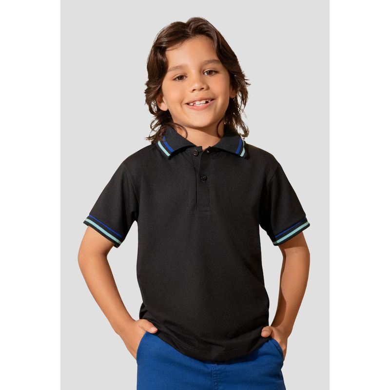 Polo Niños Infantil Negro Mp 105407