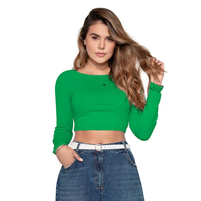 Crop Top Mujer Verde Antioquia Rutta 9749