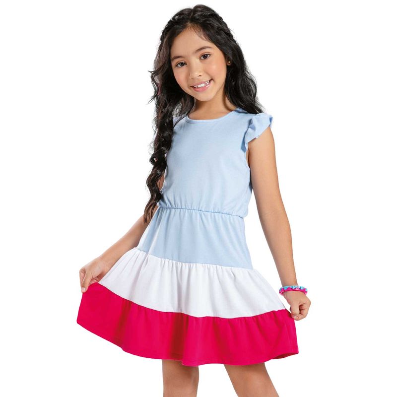 Vestido Infantil Femenino Multicolor Mp 90751