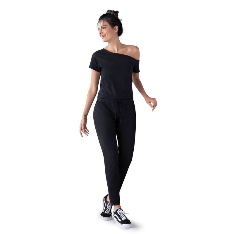 Enterizo Largo Mujer Negro Rutta 88121