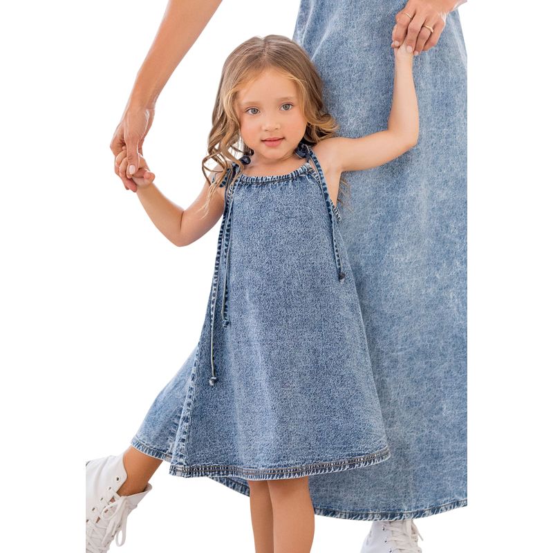 Vestido Infantil Femenino Azul Rutta 101216