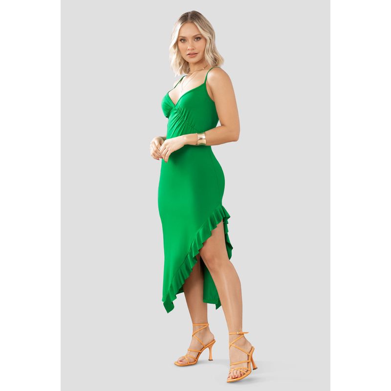 Vestido Largo Mujer Verde Mp 105148