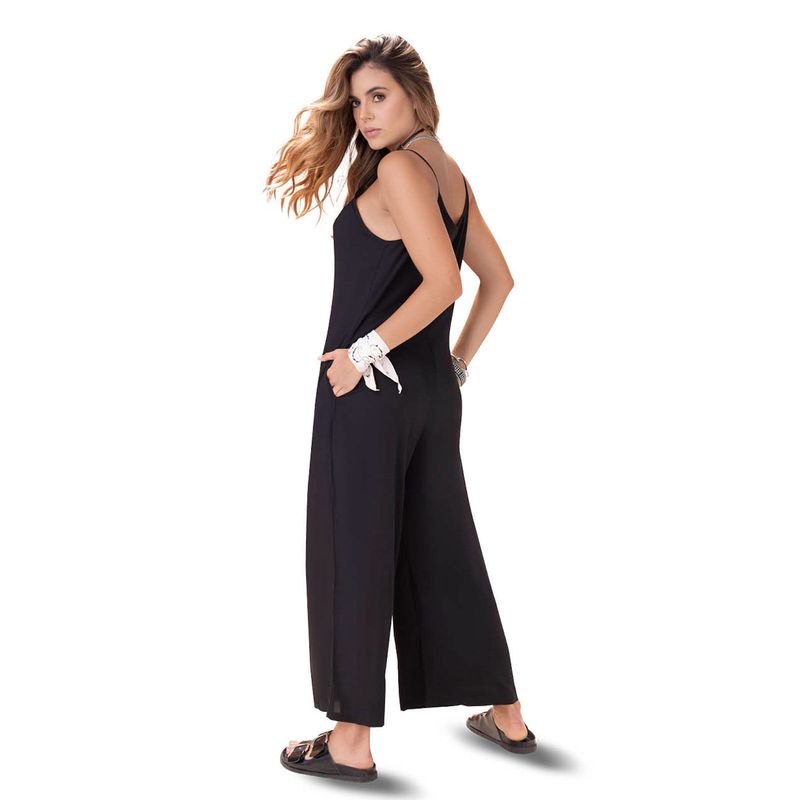 Enterizo Largo Mujer Negro Rutta 79576