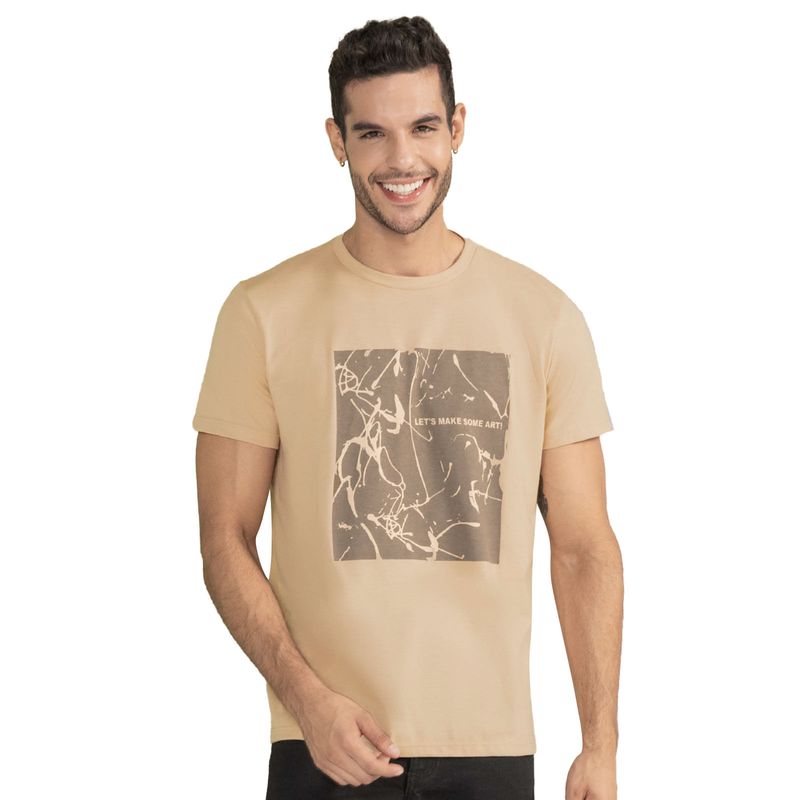 Camiseta Hombre Beige Rutta 3486