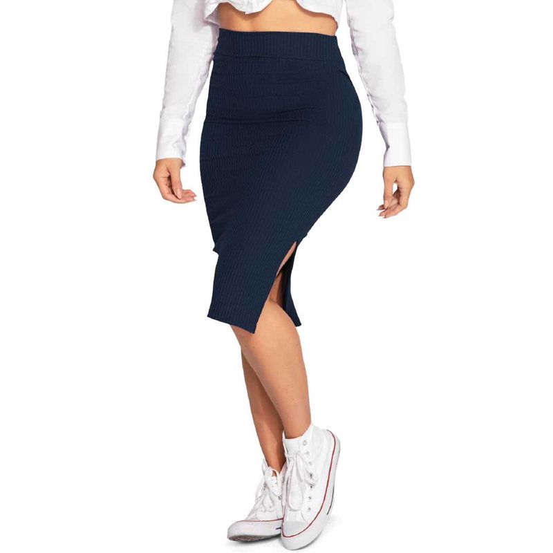 Falda Larga Mujer Azul Navy Atypical 34748