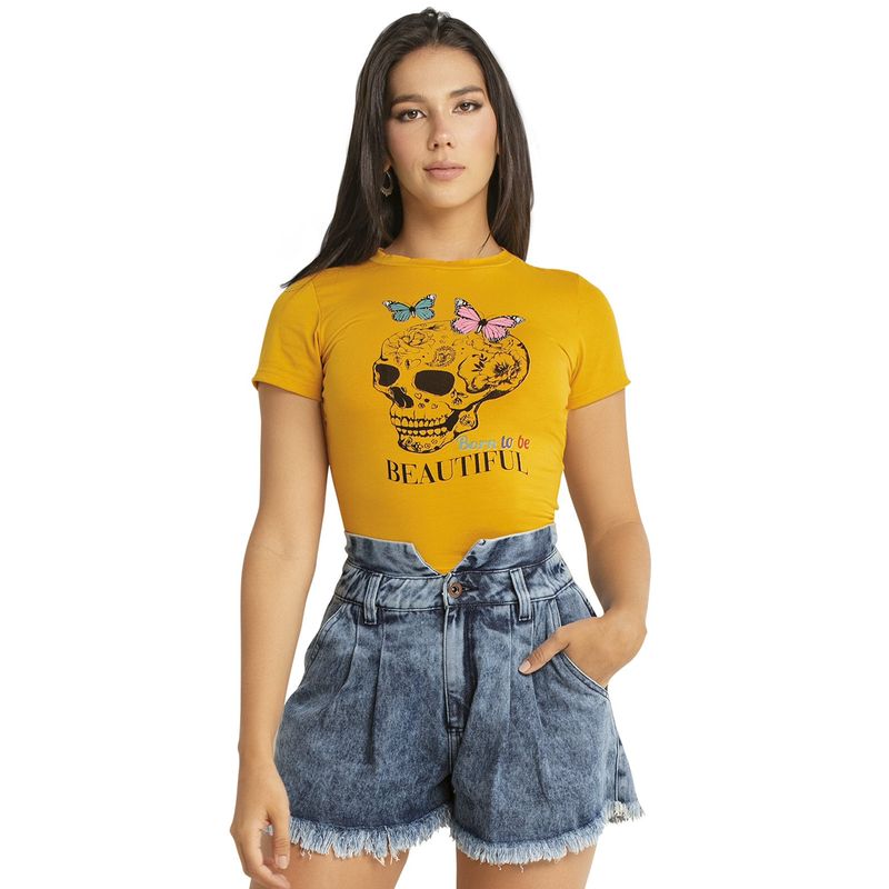 Camiseta Juvenil Mostaza Atypical 90936