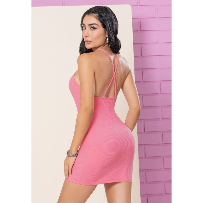 Vestido Corto Mujer Rosado Atypical 104941