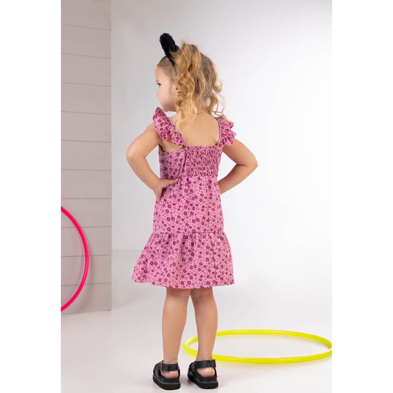 Vestido Infantil Rosa Mp 3494
