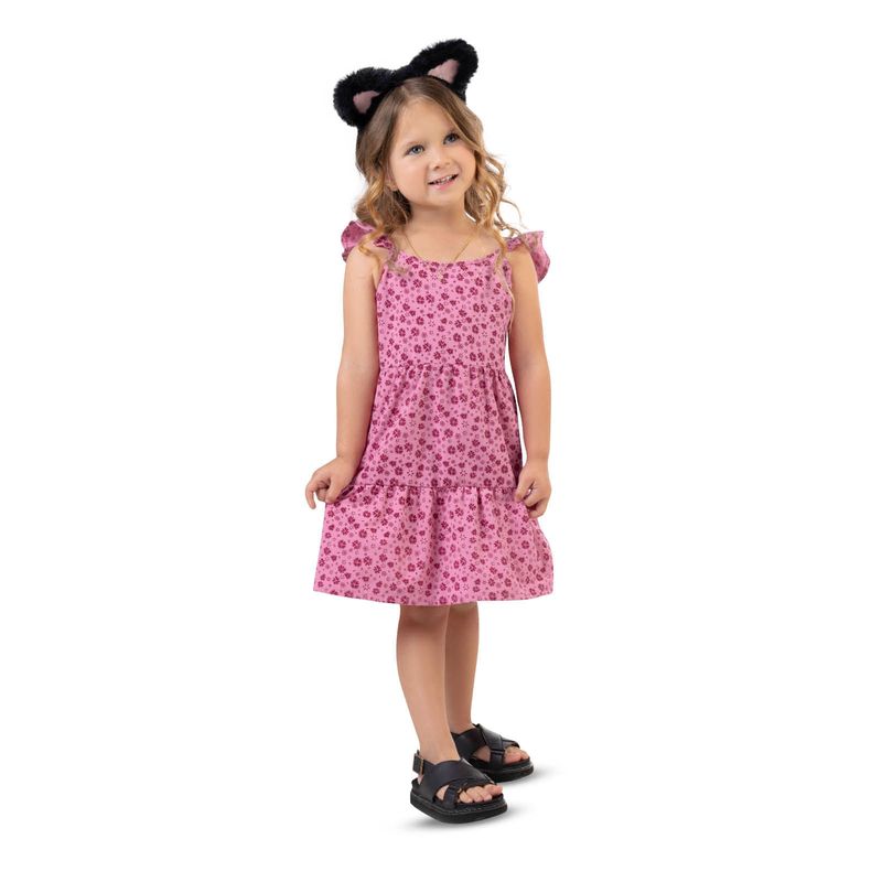 Vestido Infantil Rosa Mp 3494