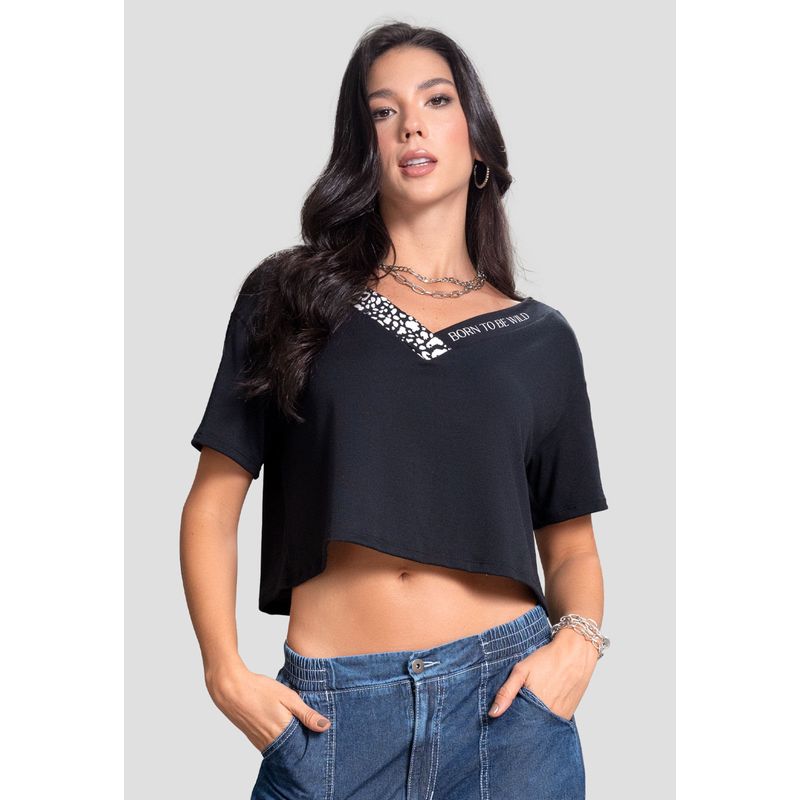 Camiseta Mujer Negro Atypical 104224