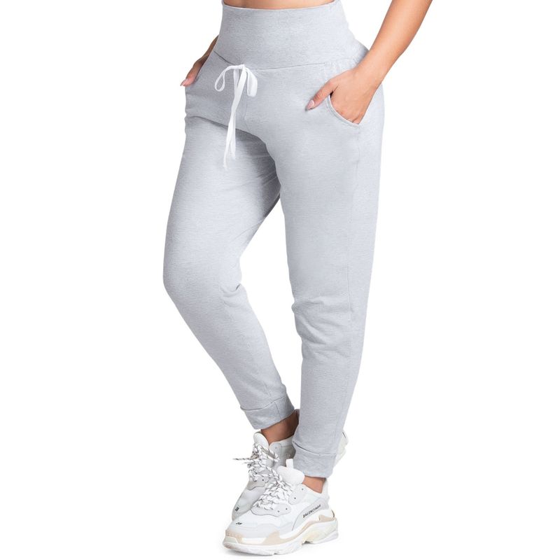 Pantalón Sudadera Para Mujer Gris Jaspe FI