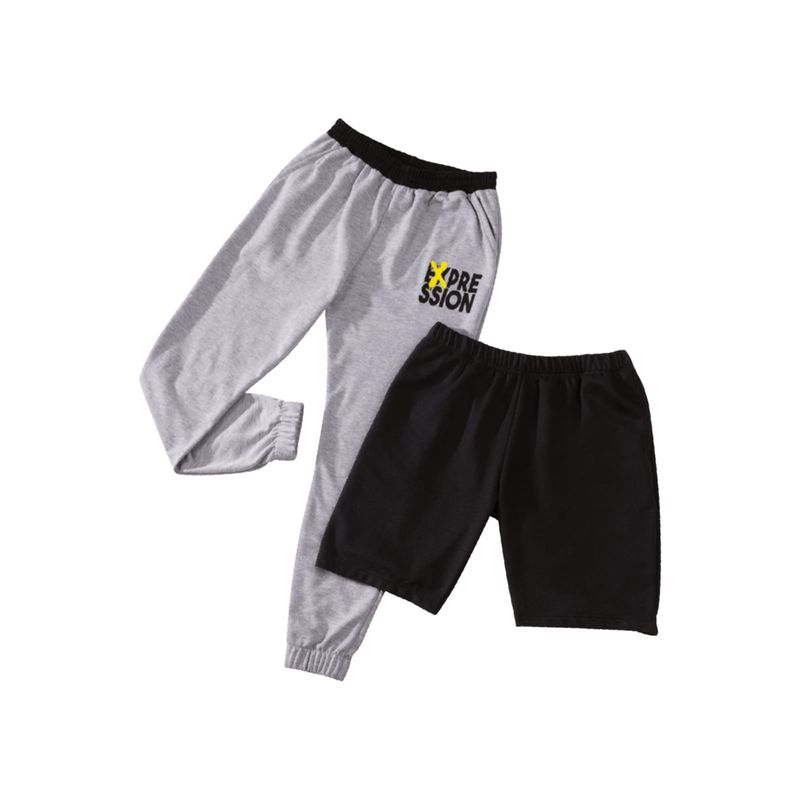 Jogger+Bermuda Infantil Masculino Multicolor Mp 7132