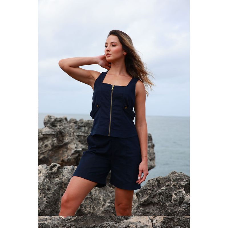 Short Asha Azul_Osc