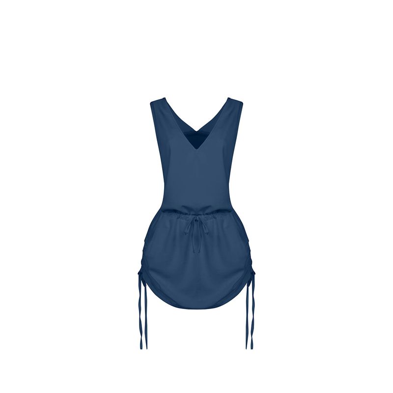 Vestido Corto Sakku Azul Oscuro