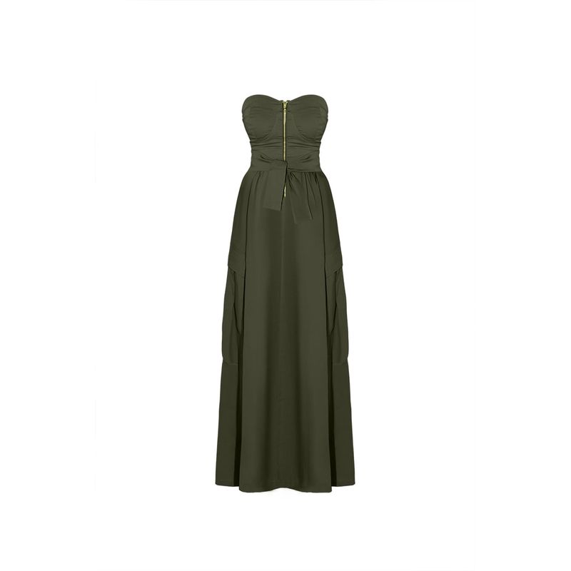 Vestido Largo Tera Verde_Osc