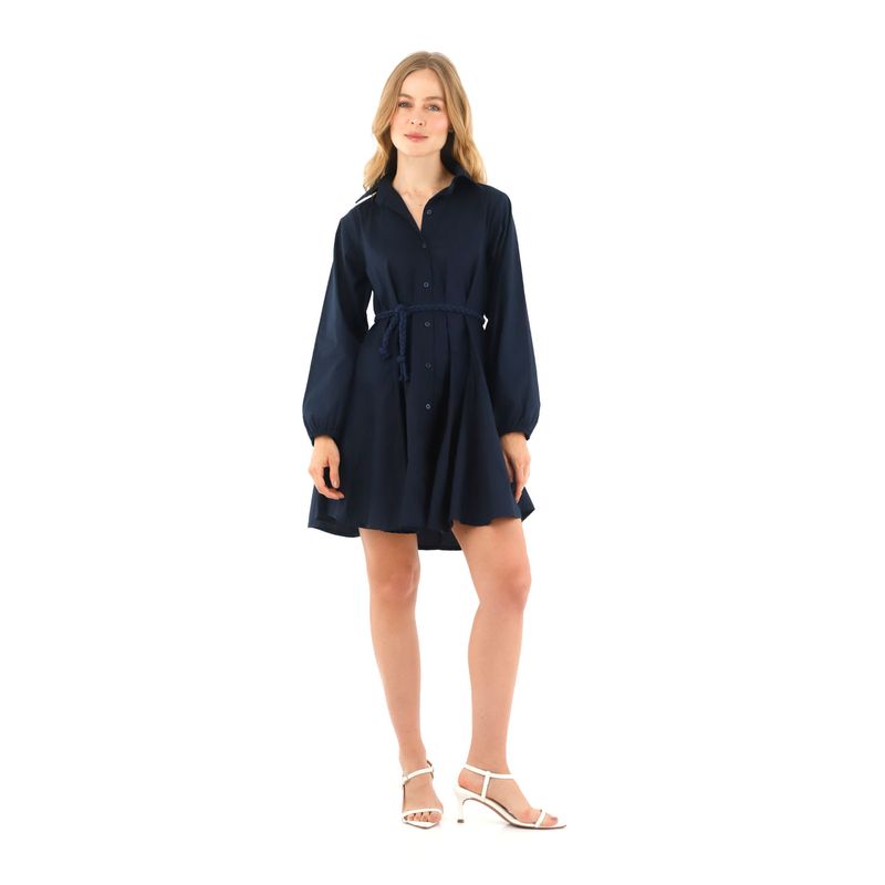Vestido Corto Bari Azul_Osc