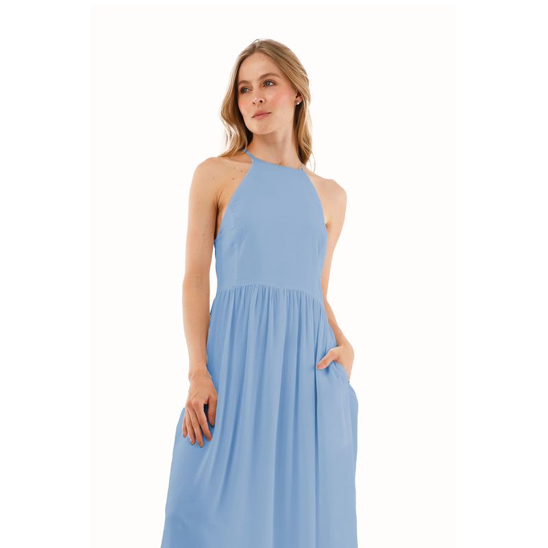 Vestido Largo Anaira Azul Claro