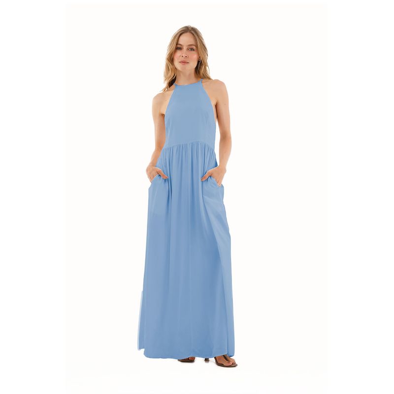 Vestido Largo Anaira Azul Claro